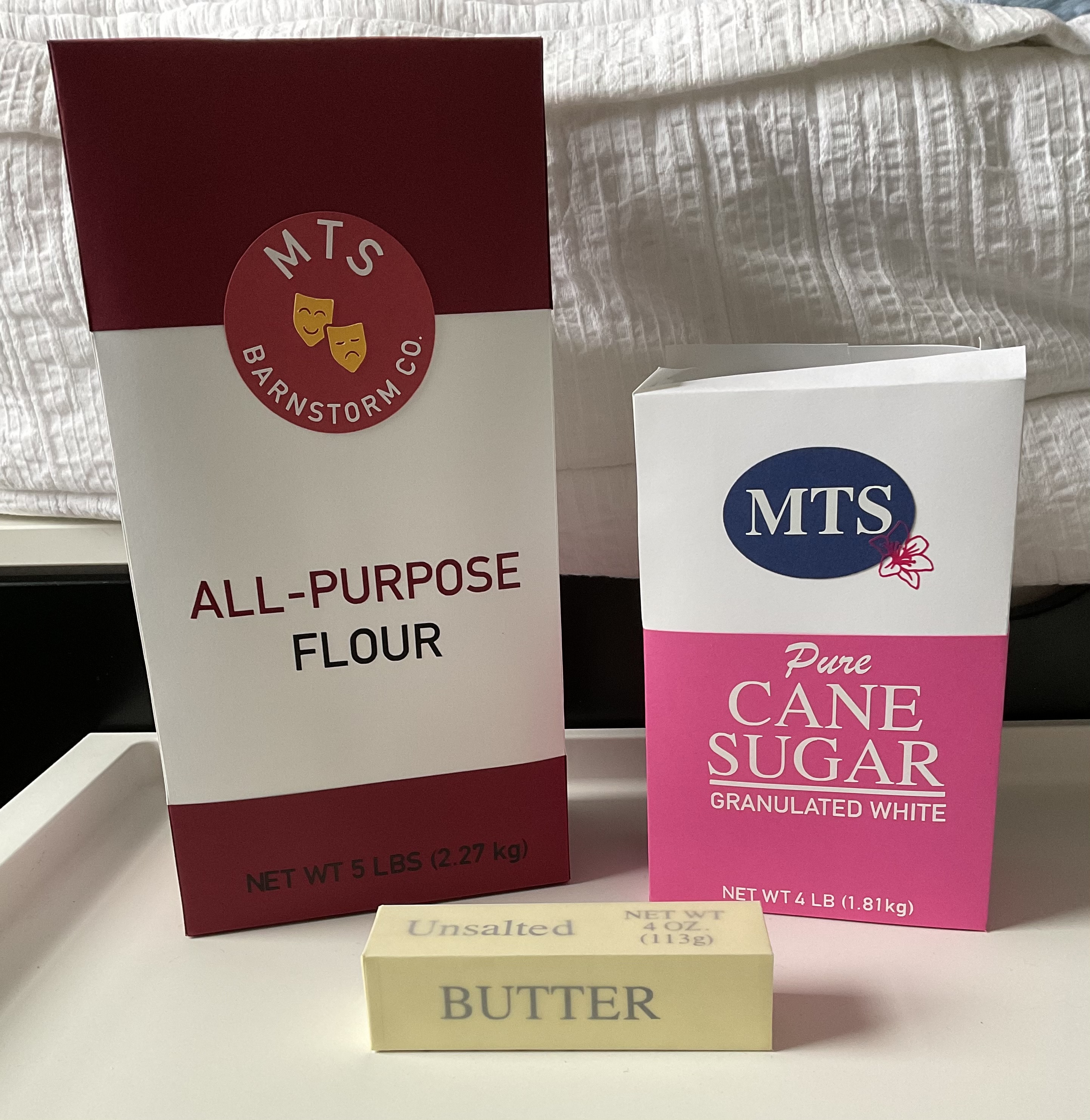 sugar, butter, flour